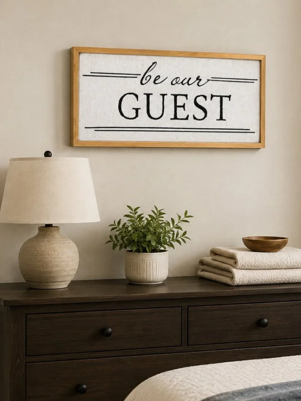 Be Our Guest Framed Canvas Wall Art